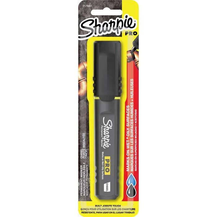 Sharpie PRO Black Chisel Tip Permanent Marker 1 pk (Pack of 4)