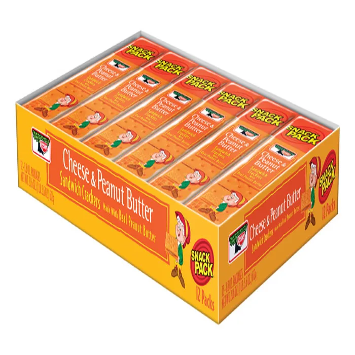 Keebler Cheese and Peanut Butter Crackers 1.8 oz Pouch (Pack of 12)