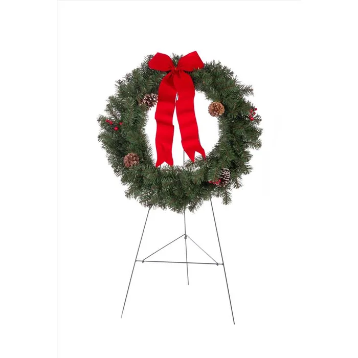 Holiday Bright Lights 30 in. D Memorial Christmas Wreath (Pack of 4)