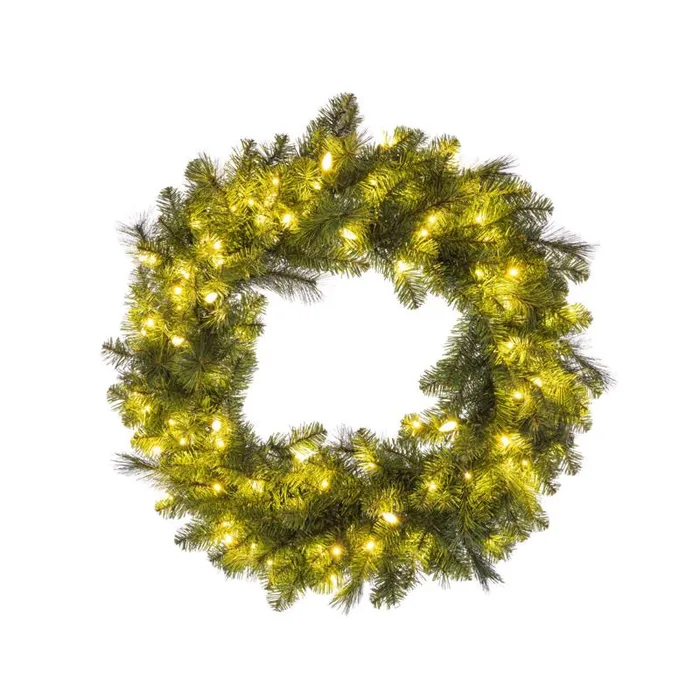 Celebrations Platinum 36 in. D LED Prelit Warm White Mixed Pine Christmas Wreath