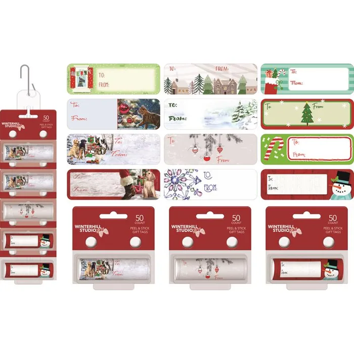Paper Images Assorted Peel N Stick Roll Holiday Gift Tags (Pack of 50)