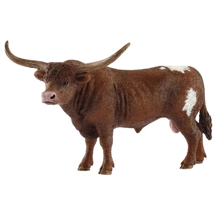 Schleich Farm World Texas Longhorn Bull Toy Brown/White (Pack of 5)