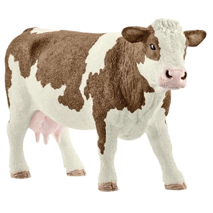 Schleich Farm World Simmental Cow Toy Brown/White (Pack of 5)
