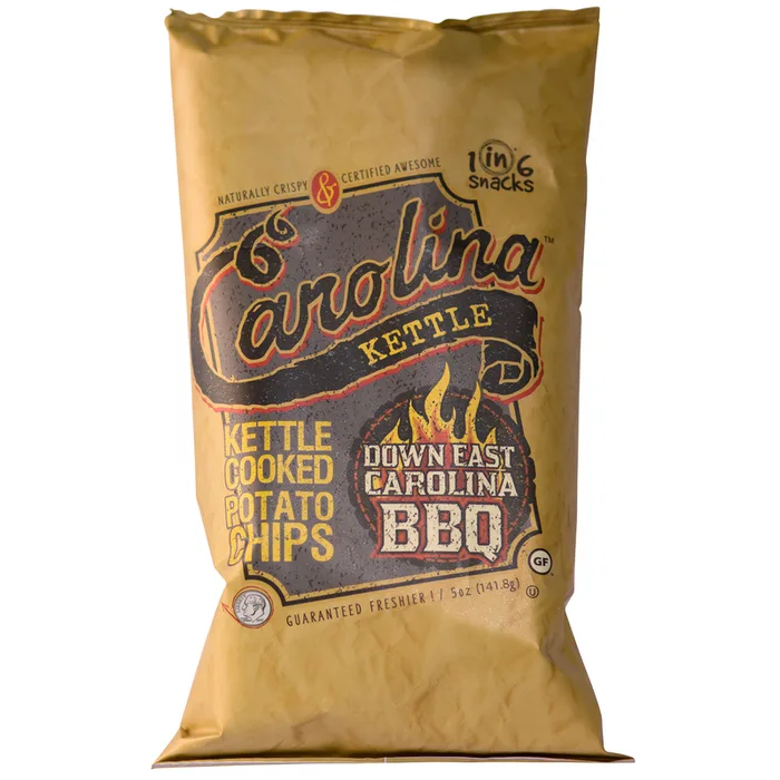 1 in 6 Snacks Carolina Down East BBQ Potato Chips 5 oz Bagged (Pack of 14)
