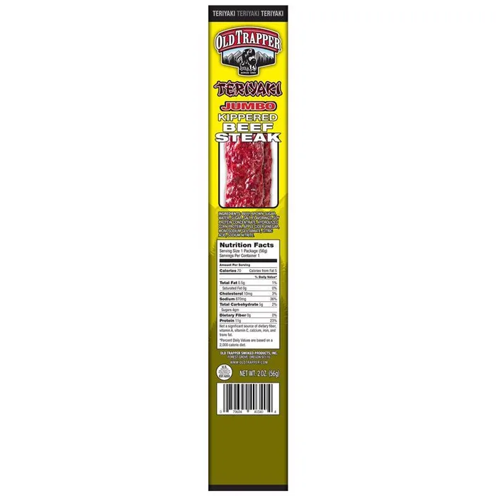 Old Trapper Teriyaki Beef Steak 2 oz Shrink Wrapped