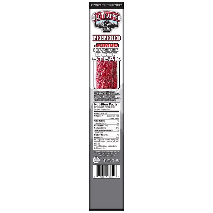 Old Trapper Peppered Beef Steak 2 oz Boxed (Pack of 12)