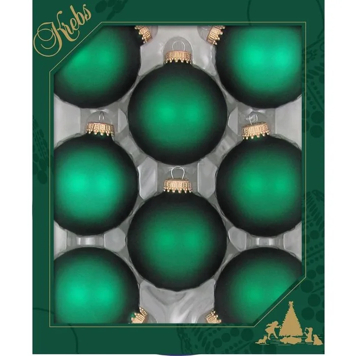 Christmas by Krebs Green Velvet Ball Ornament (Pack of 12)