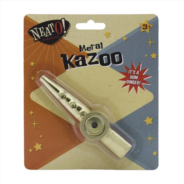Toysmith Neato Kazoo Toy Gold/Red (Pack of 6)