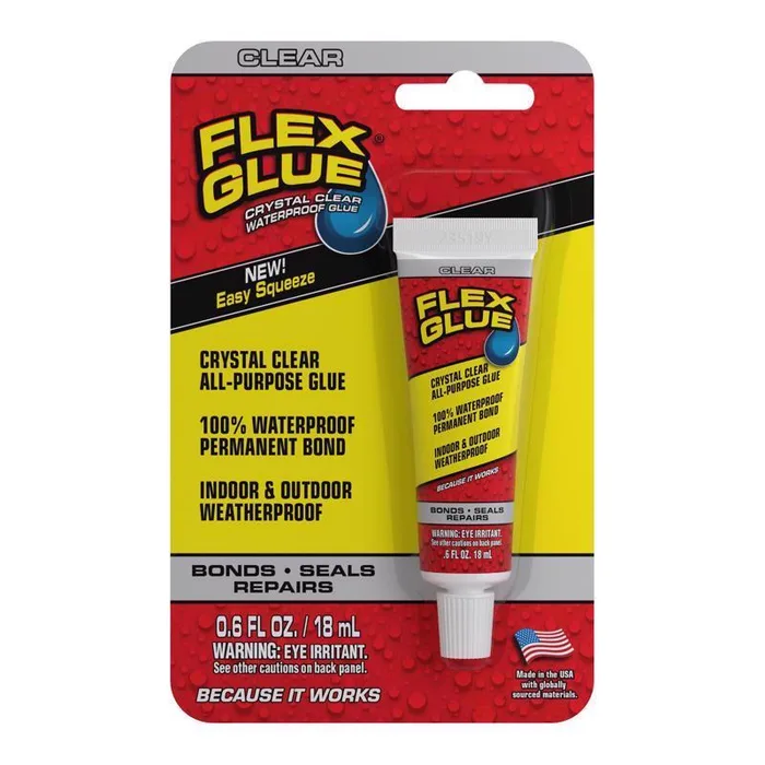 Flex Seal Family of Products Flex Glue Mini Super Strength Rubber Clear Adhesive 0.6 fl. oz.