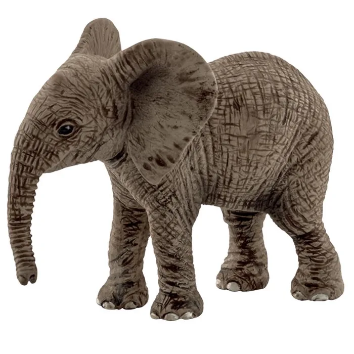 Schleich Wild Life African Elephant Calf Toy Gray (Pack of 5)