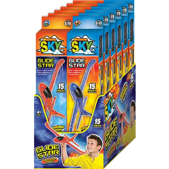 Ja-Ru Radical Sky Foam Glider Assorted (Pack of 12)