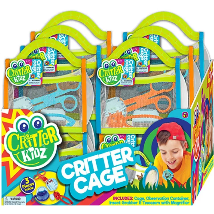 Ja-Ru Critter Kidz Critter Cage Assorted 4 pc (Pack of 12)