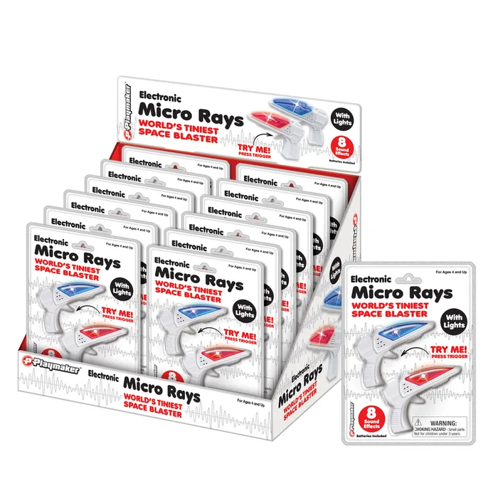 Playmaker Toys Micro Rays Space Blaster Toy 2 pc (Pack of 12)