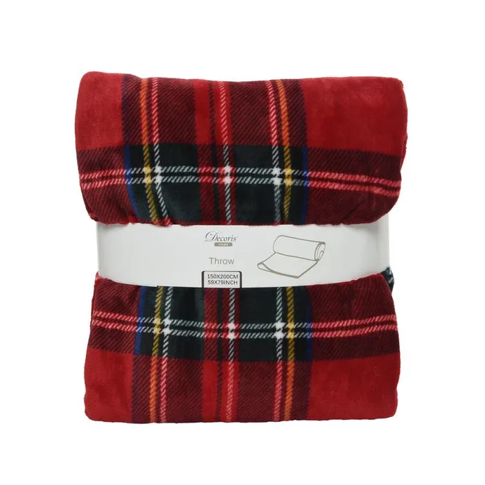 Decoris Plaid Blanket 1 pk (Pack of 6)