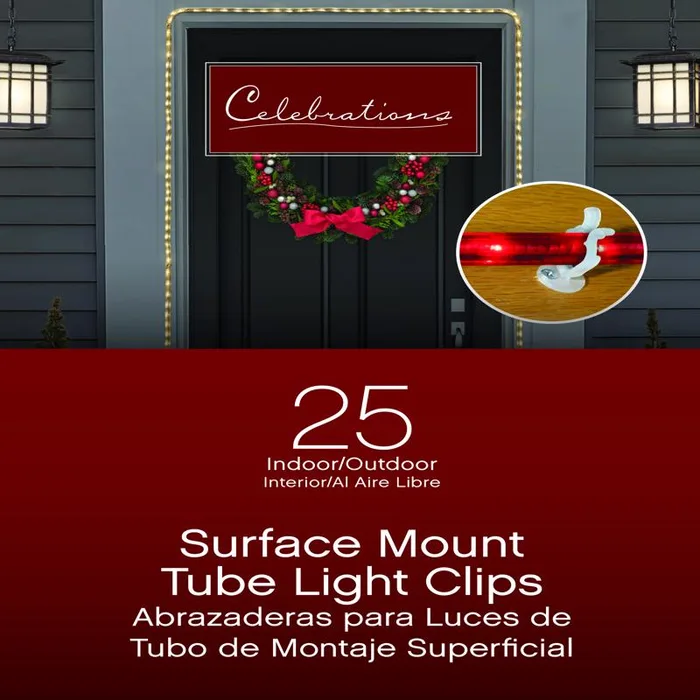 Celebrations Outdoor Surface Mount Light Clip 25 ct