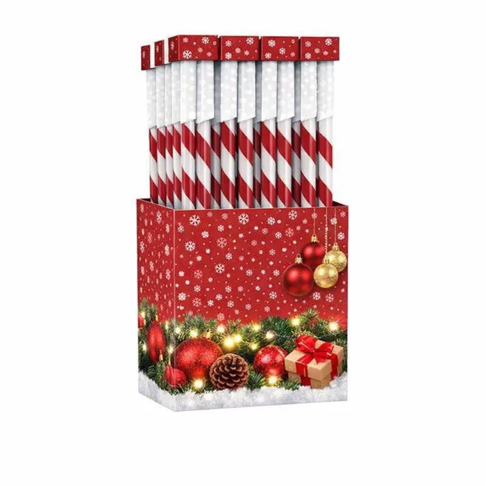 Sylvania LED White Solar Candy Cane Striped Stake 23 in. Pathway Decor (Pack of 24)