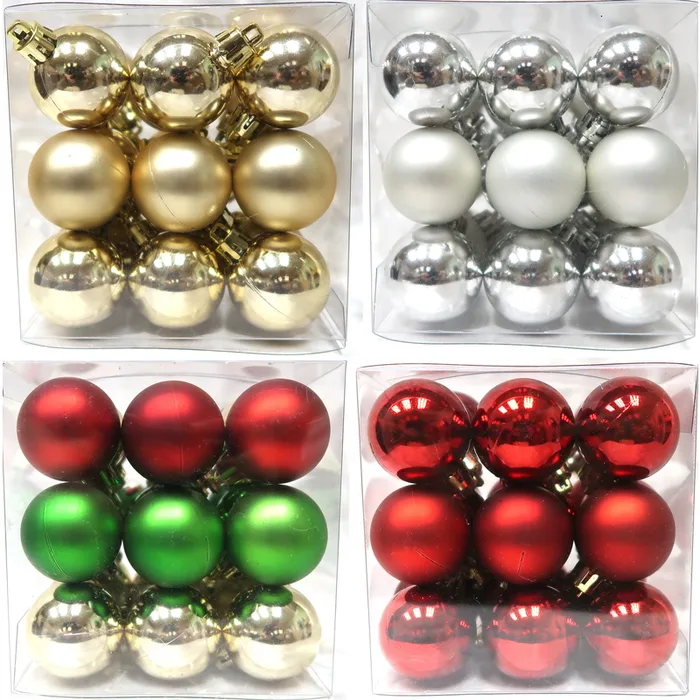 Celebrations Assorted Shiny and Matte Ornaments 6.35 in. (Pack of 24)