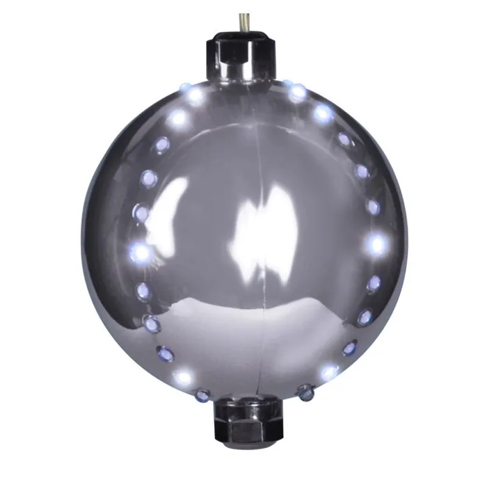 Celebrations Platinum LED Pure White Lighted Ornament 6 in. Hanging Decor