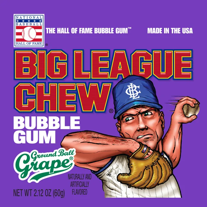 Big League Chew Grape Candy 2.12 oz (Pack of 12)