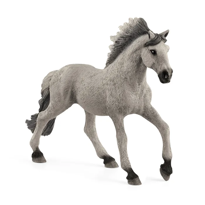 Schleich Farm World Sorraia Mustang Stallion Toy Black/Gray 1 pc
