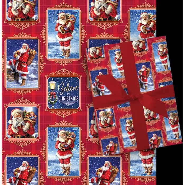 Paper Images Assorted Santas and Snowman Gift Wrap (Pack of 48)