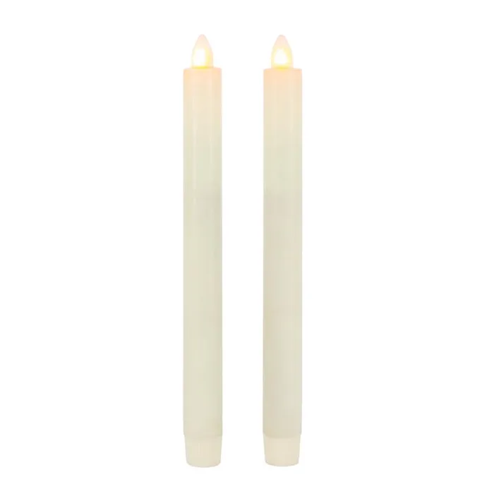 Gerson LED Bisque Aurora Flame Taper Candle 10 in. (Pack of 6)