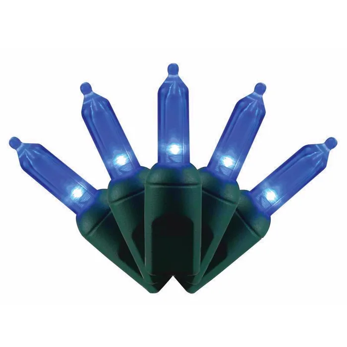Celebrations Platinum LED T5 Blue 50 ct String Christmas Lights 25 ft.