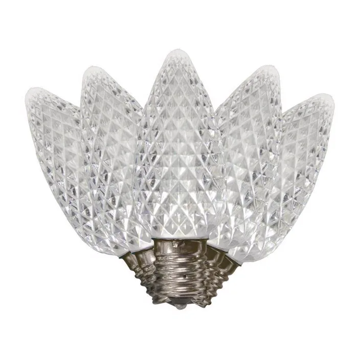 Celebrations Platinum LED C9 Pure White 25 ct String Christmas Lights 25 ft.