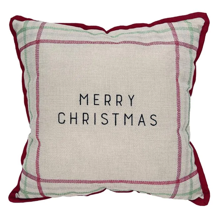 Celebrations Home Multicolored Winter Woodland Striped Merry Christmas Pillow 5 in. (Pack of 12)