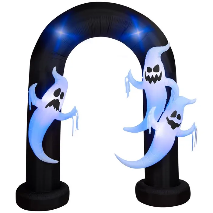 Gemmy 9 ft. LED Prelit Archway Trio Ghost Inflatable