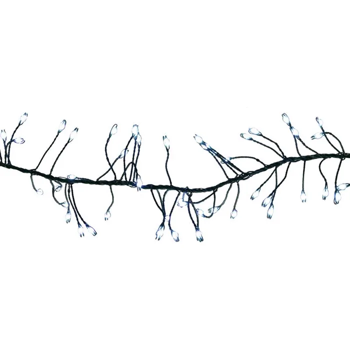 Celebrations Platinum LED Big Seed Cluster Pure White 250 ct String Christmas Lights 10 ft.