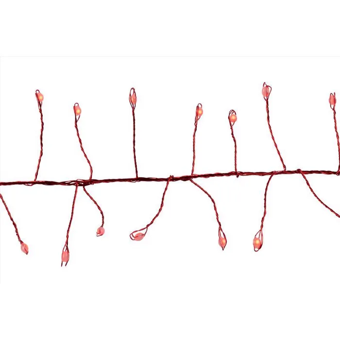 Celebrations Platinum LED Big Seed Cluster Red 250 ct String Christmas Lights 10 ft.
