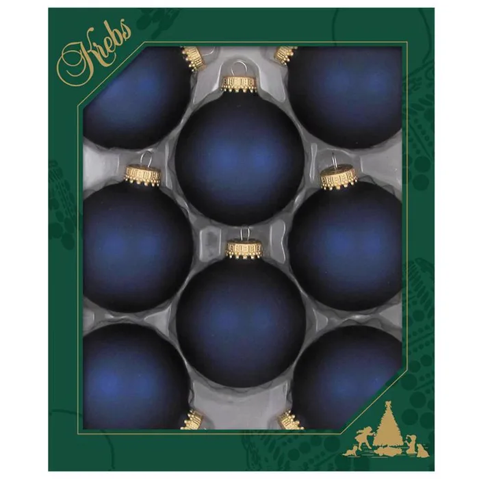 Christmas by Krebs Midnight Haze Ball Ornaments 2-5/8 in. (Pack of 12)