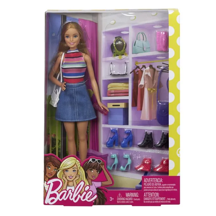 Mattel Barbie Doll and Accessories Set Multicolored 11 pc (Pack of 6)