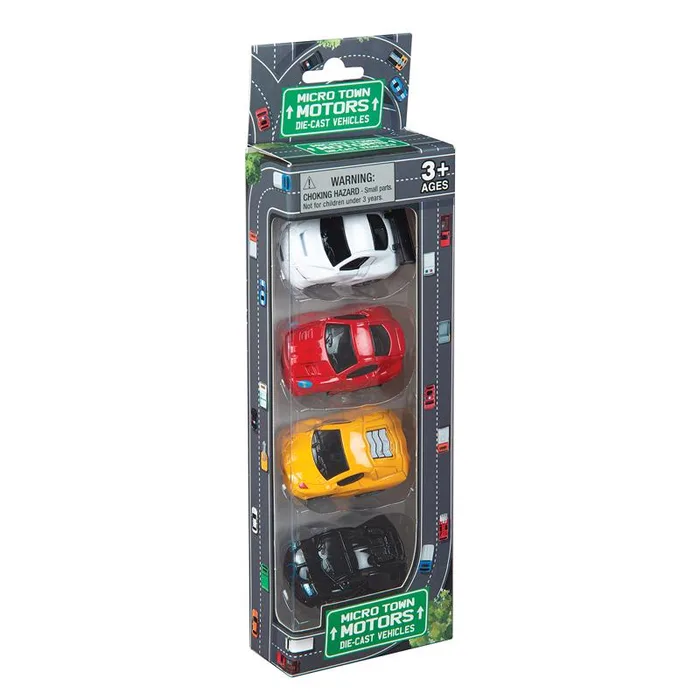 Playmaker Toys Race Cars Assorted 4 pc (Pack of 12)