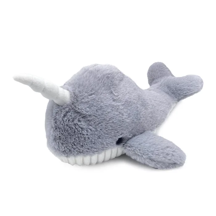 Warmies Narwhal Stuffed Animal Gray/White