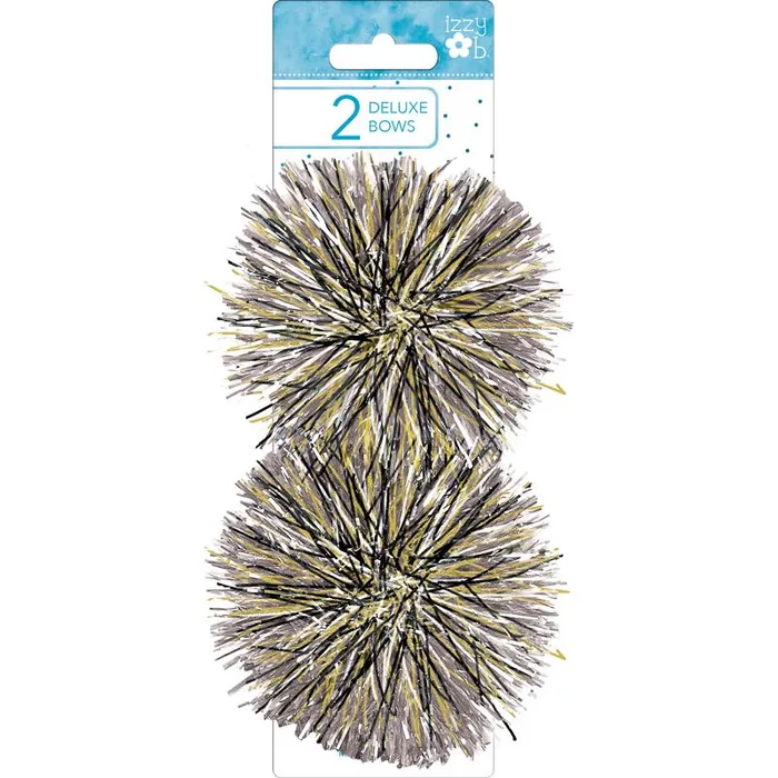 Paper Images Izzy Ob Multi-Color Pearl/Black Firework Bows (Pack of 24)