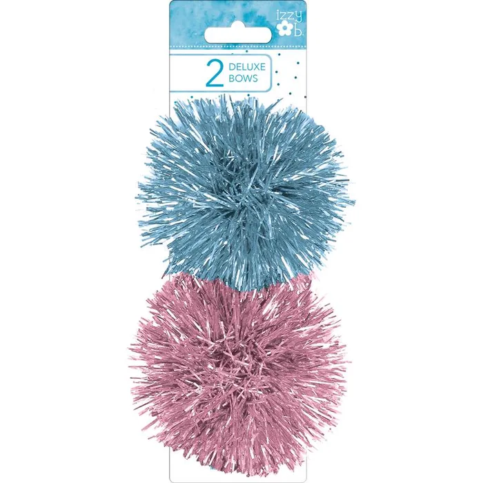 Paper Images Izzy Ob Assorted Pink/Blue Firework Bows (Pack of 24)