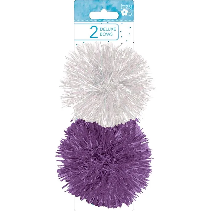 Paper Images Izzy Ob Assorted Pearl/Purple Firework Bows (Pack of 24)