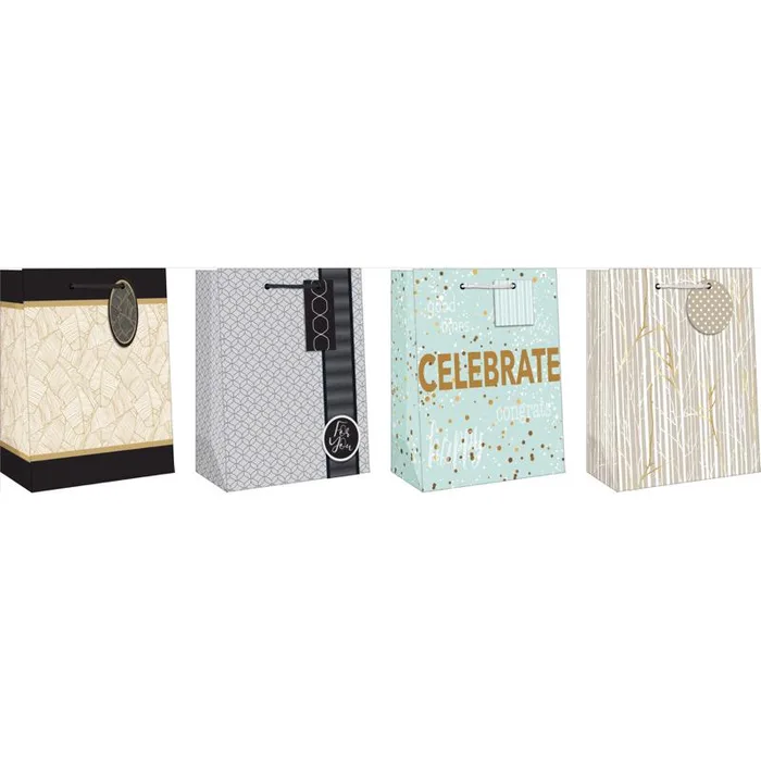Paper Images Assorted General Formal Designs Medium Gift Bag (Pack of 12)