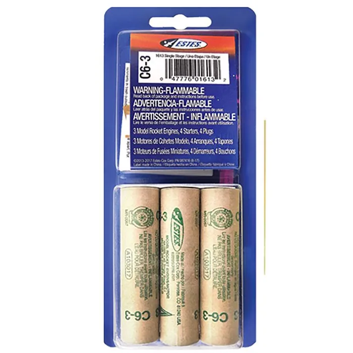 Estes C6-3 Model Rocket Engines 3 pc (Pack of 12)