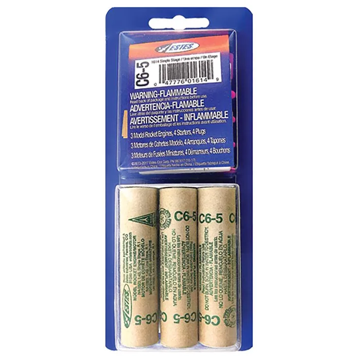 Estes C6-5 Model Rocket Engines 3 pc (Pack of 12)