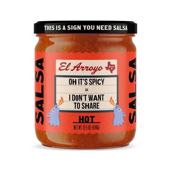 El Arroyo Hot Salsa 15.5 oz Jar (Pack of 6)