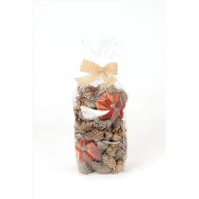 Second Nature Pinecones and Velvet Orange Pumpkins Halloween Decor (Pack of 20)