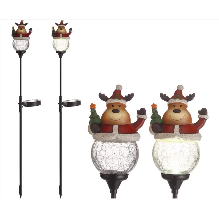 Celebrations Solar White Moose 30 in. Pathway Decor (Pack of 12)