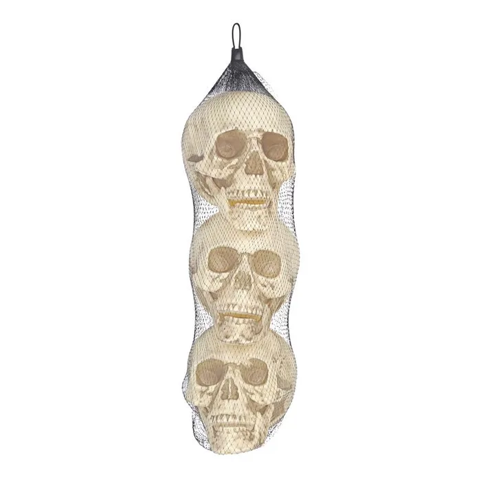 Decra Lite Skull Halloween Decor (Pack of 4)