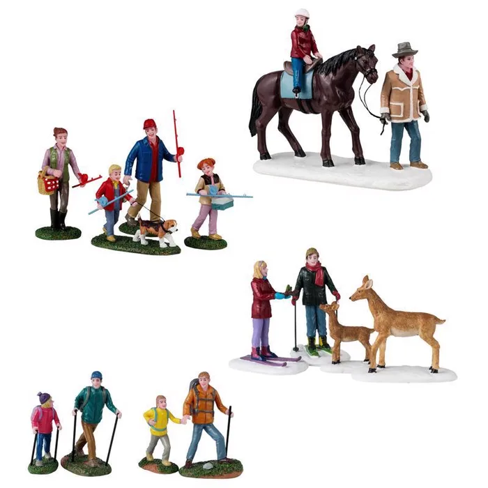 Lemax Christmas Figurine Village Accessories (Pack of 8)