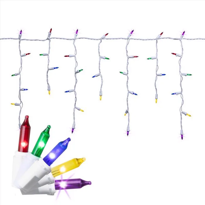Celebrations Classic LED T5 Multicolored 100 ct Icicle Christmas Lights 6 ft.