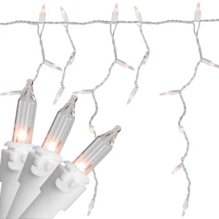 Celebrations Classic LED T5 Warm White 300 ct Icicle Christmas Lights 19.6 ft.