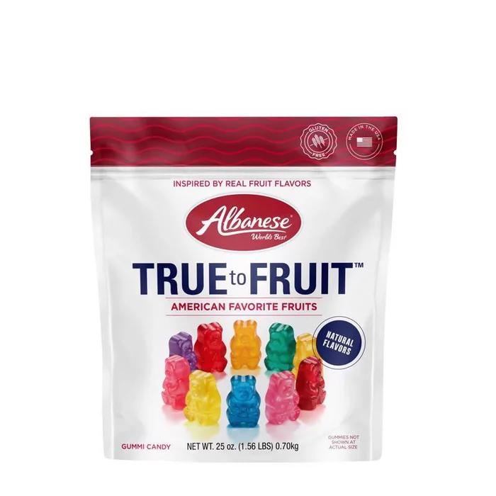 Albanese True to Fruit Assorted Gummi Bears 25 oz (Pack of 4)